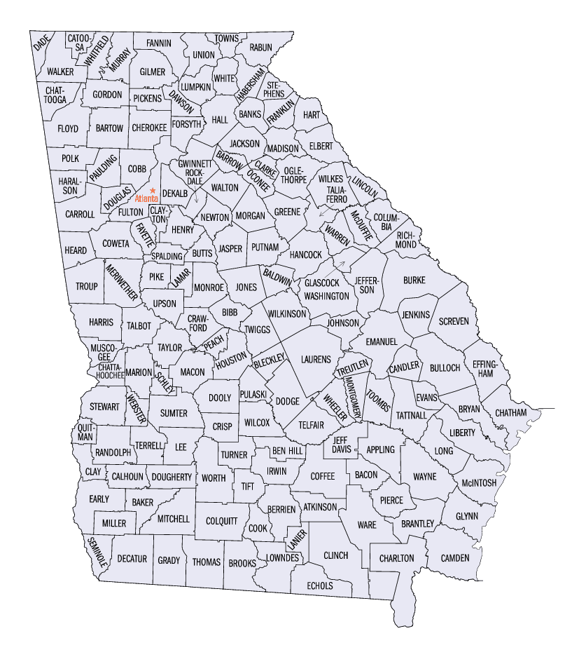 10+ Counties Of Georgia With Rich History