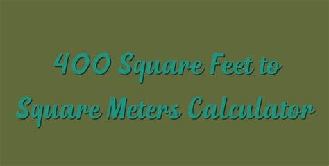 4 Meters In Feet: Instant Calculation Guide