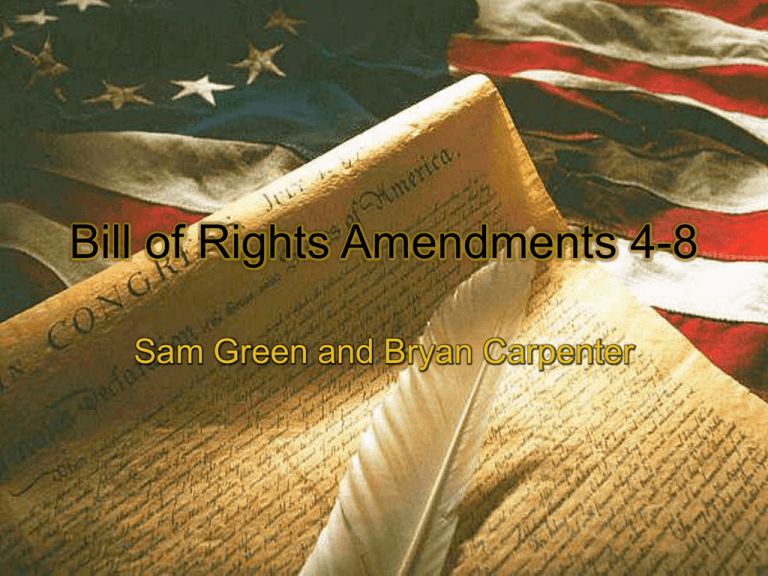 Bill Of Rights Amendments 4 8 Government Economics Class Bill Of Rights Amendments 4 8 Government Economics Class