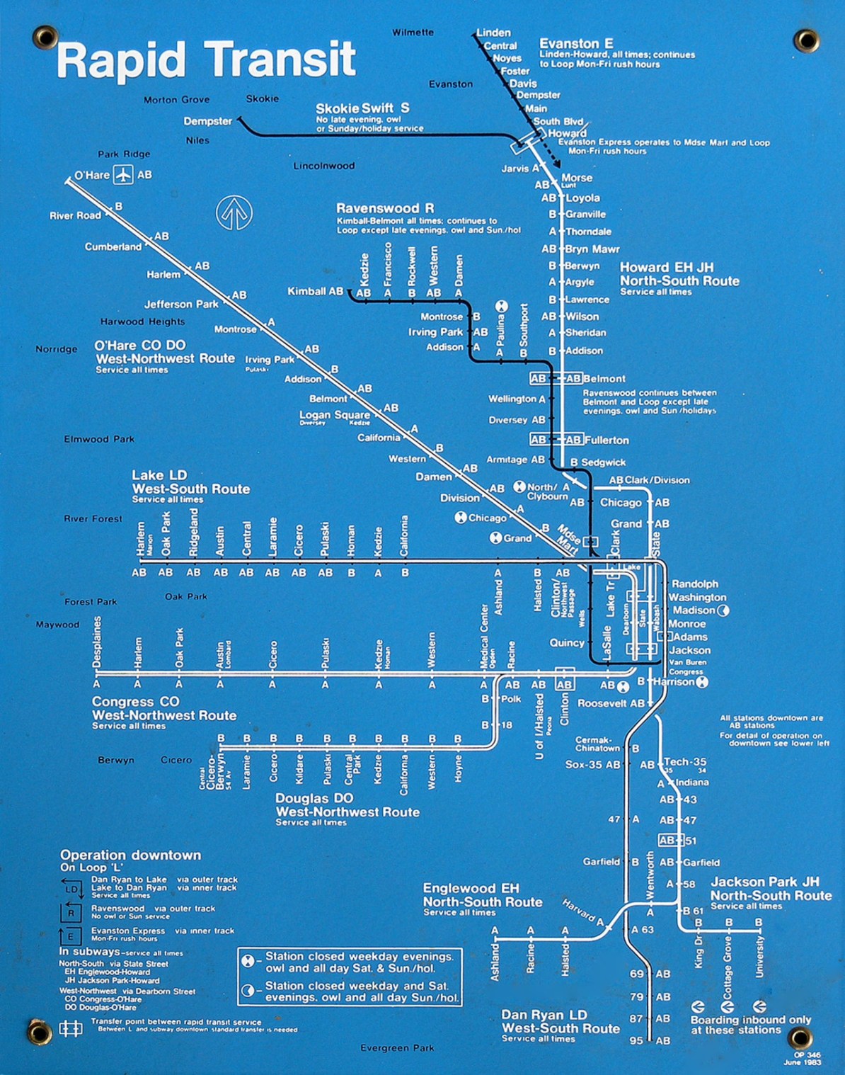 Chicago Rapid Transit Map Chicago Rapid Transit Map