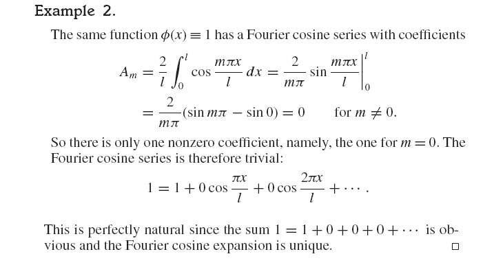 Cosine Fourier Series