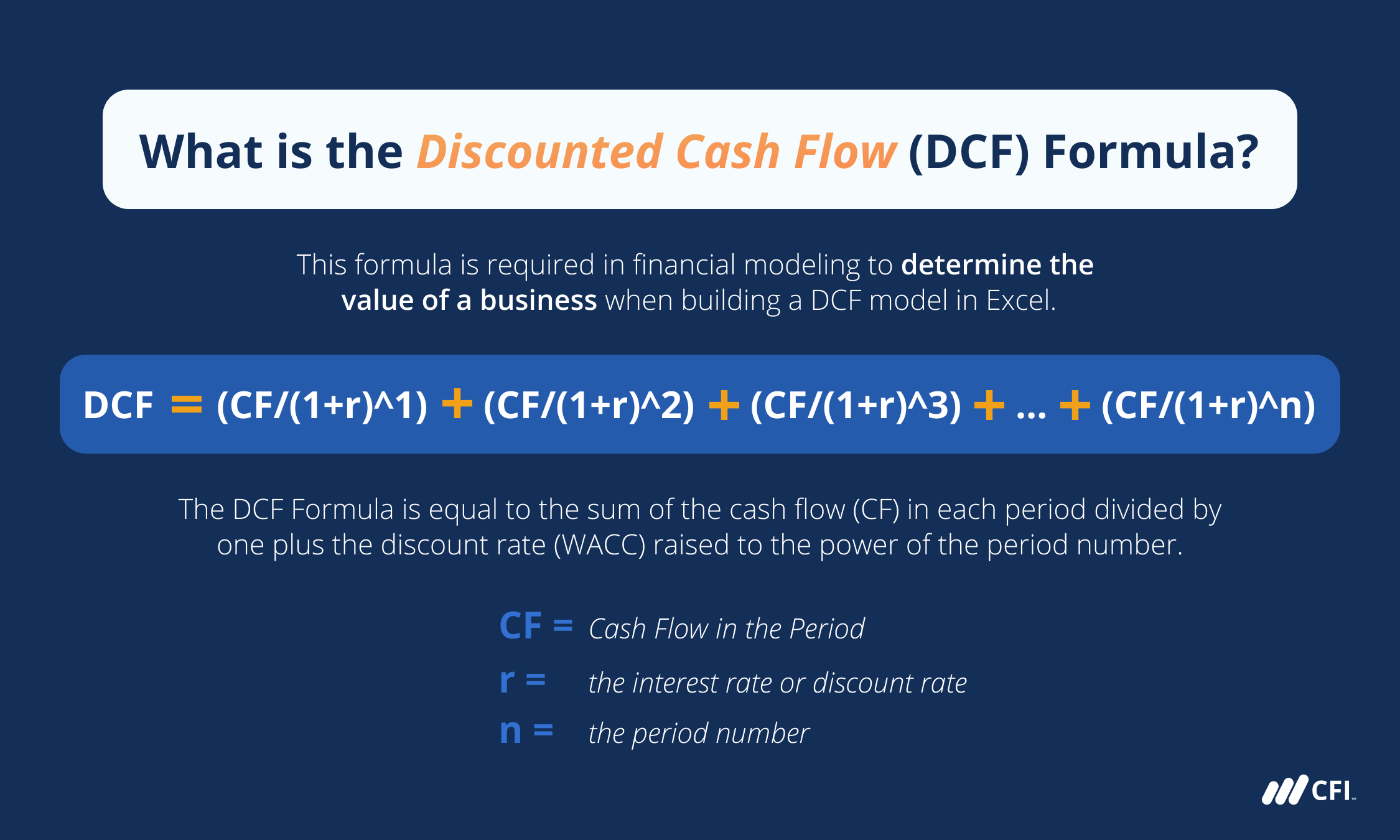 Discounted Cash Flow Table