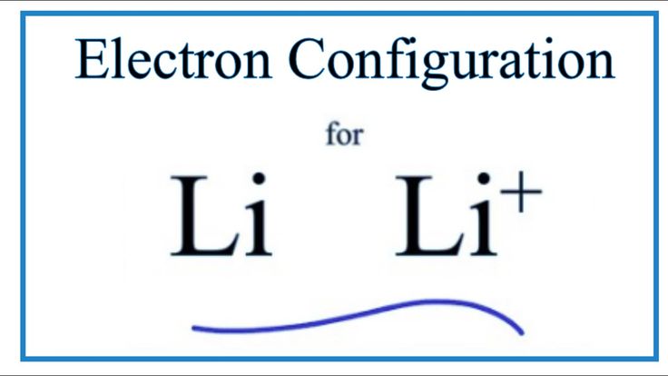 Electronic Configuration Of Lithium Ion