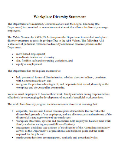 Examples Of A Diversity Statement