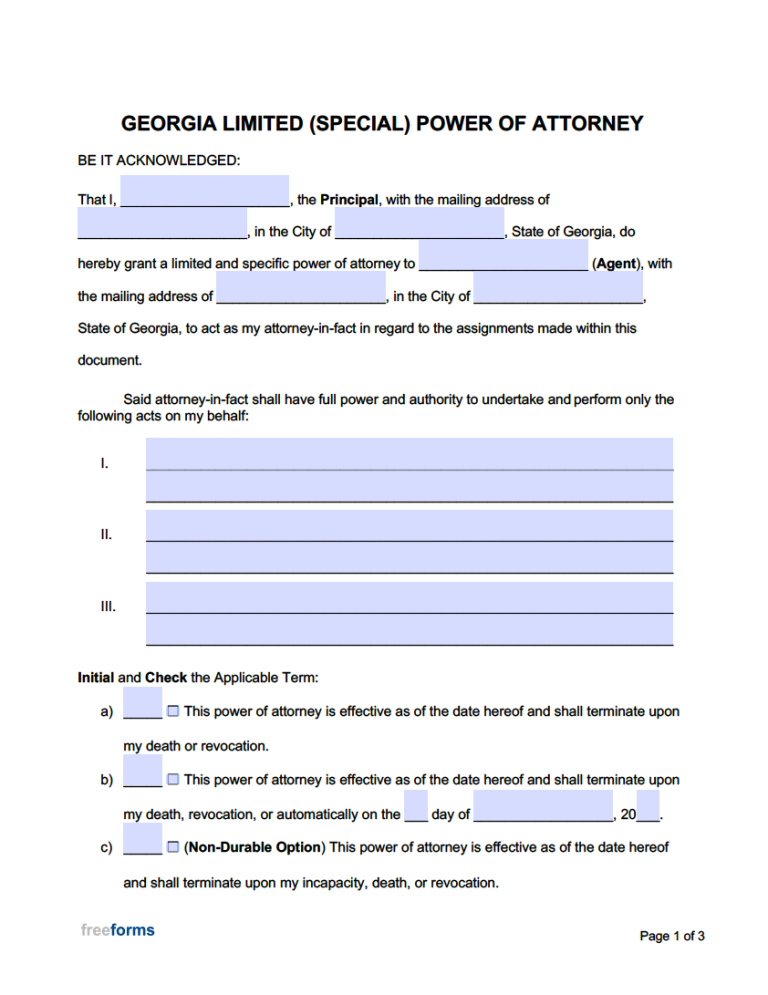 How To Get A Georgia Poa? Simple Form Solutions