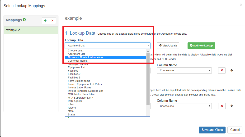 Lookup Mappings Auto Populating Fields With Data Fastfield Mobile Forms Help Center Lookup Mappings Auto Populating Fields With Data Fastfield Mobile Forms Help Center
