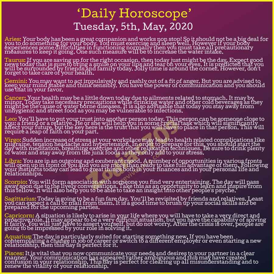 May 5Th Horoscope May 5Th Horoscope