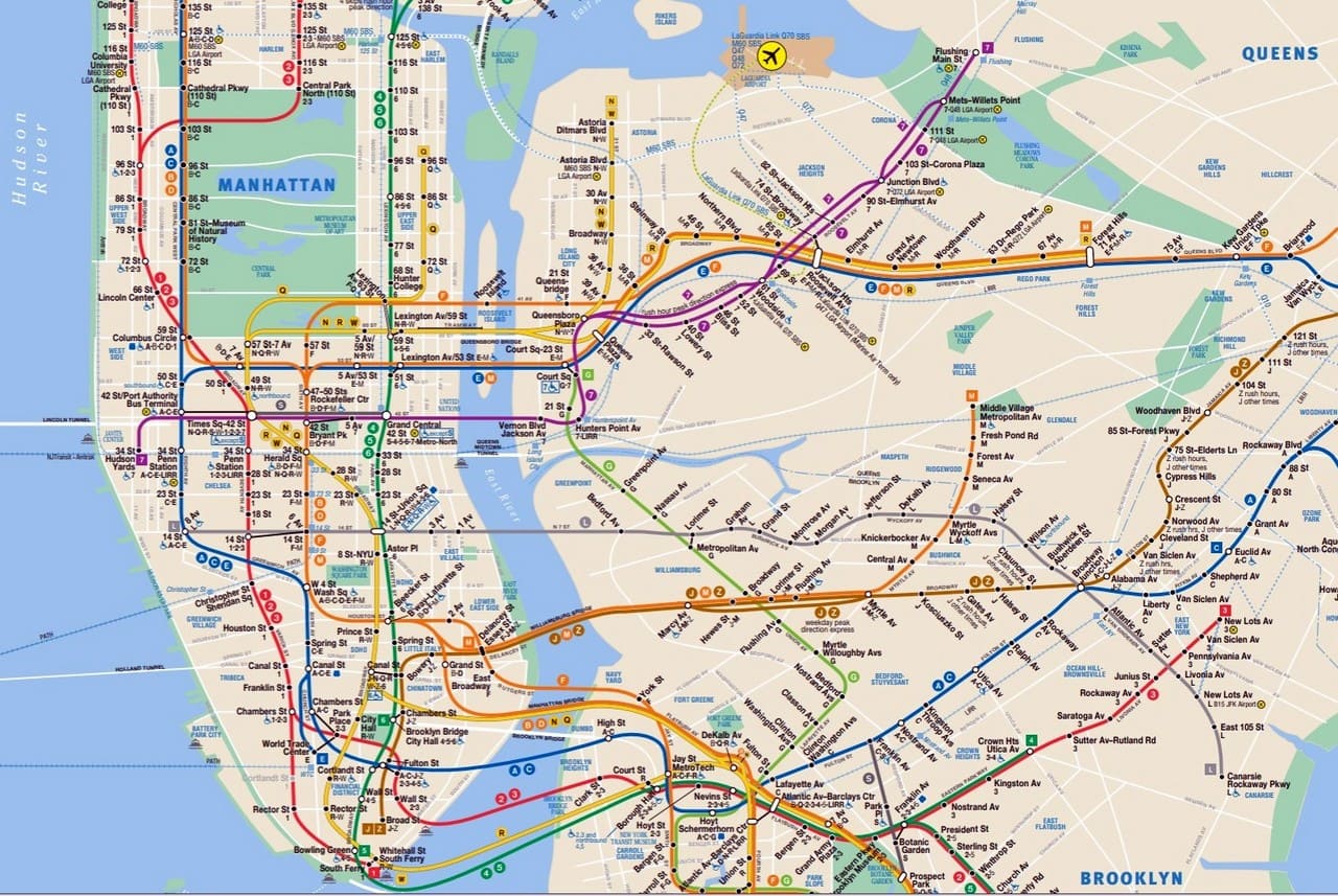 Nyc Metro Map Manhattan