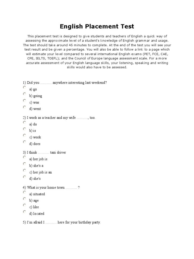 Uw Madison English Placement Test Uw Madison English Placement Test